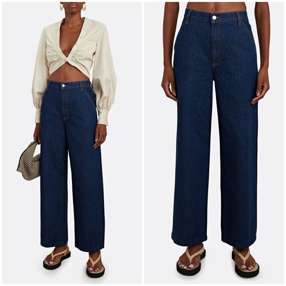 💕MOTHER SNACKS💕 The Fun Dip Utility Puddle Jeans ~ Cold Brew 29 NWT - Picture 4 of 16